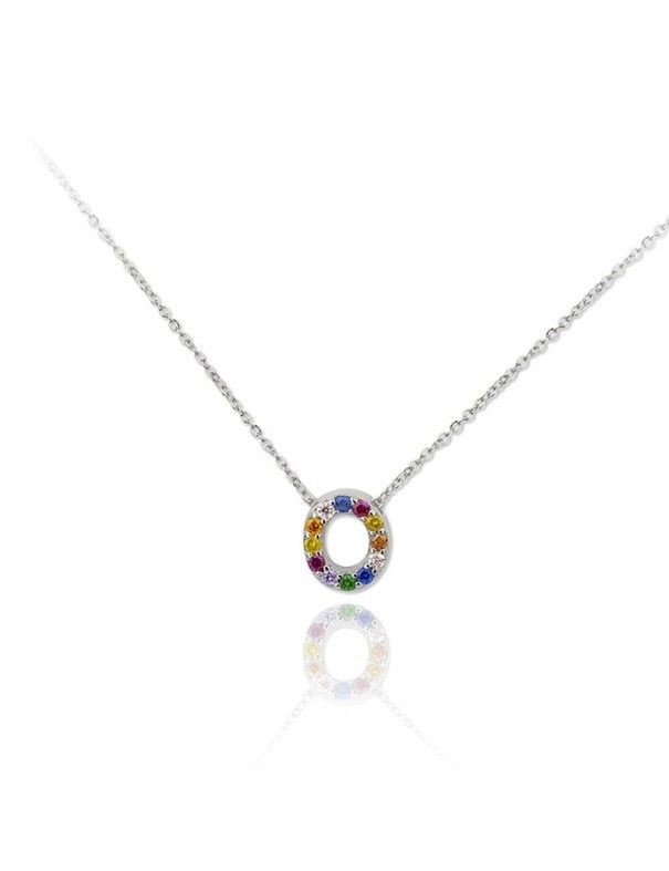 Collar plata letra O 175046