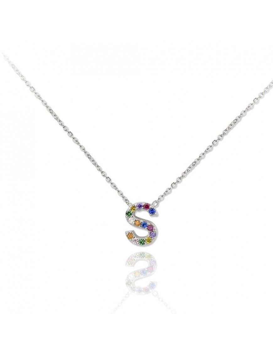 Collar plata letra S 175052