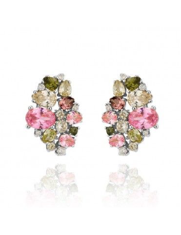 Pendientes plata color V00203