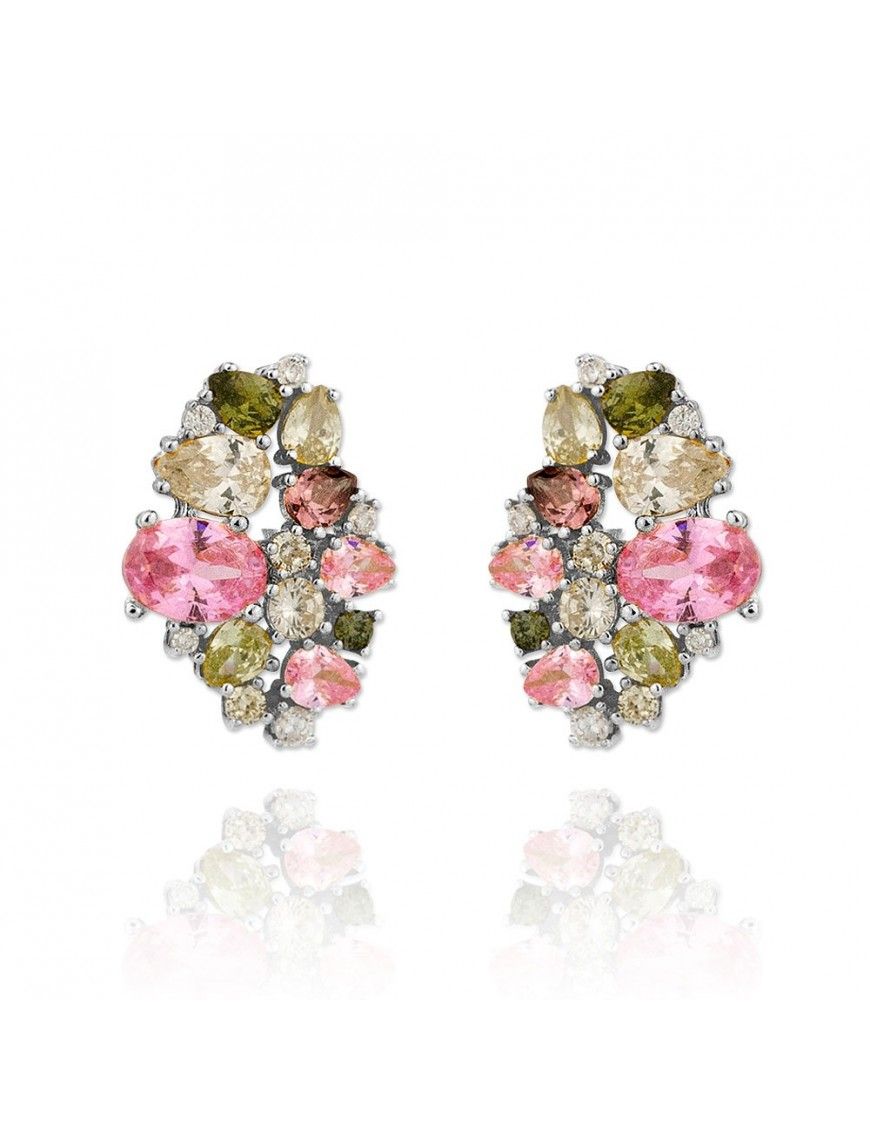 Pendientes plata color V00203