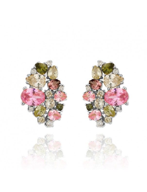 Pendientes plata color V00203