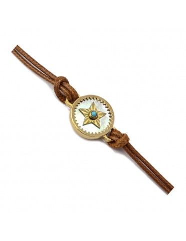 Pulsera Anartxy acero y piel APU980