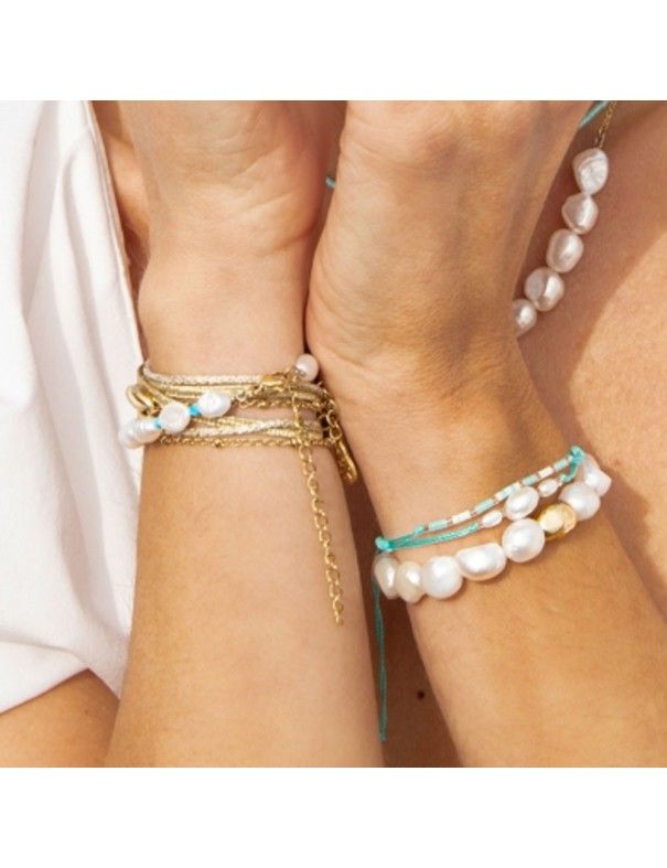 Pulsera Anartxy con perlas y acero APU996