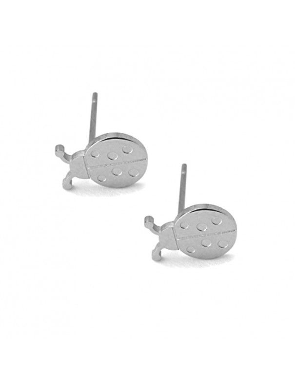 Pendientes Anartxy acero mariquita BPE203PL