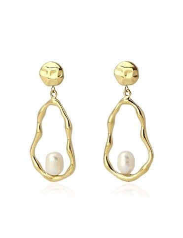 Pendientes Anartxy acero perla BPE231