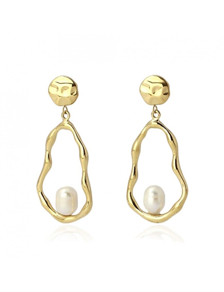 Pendientes Anartxy acero perla BPE231