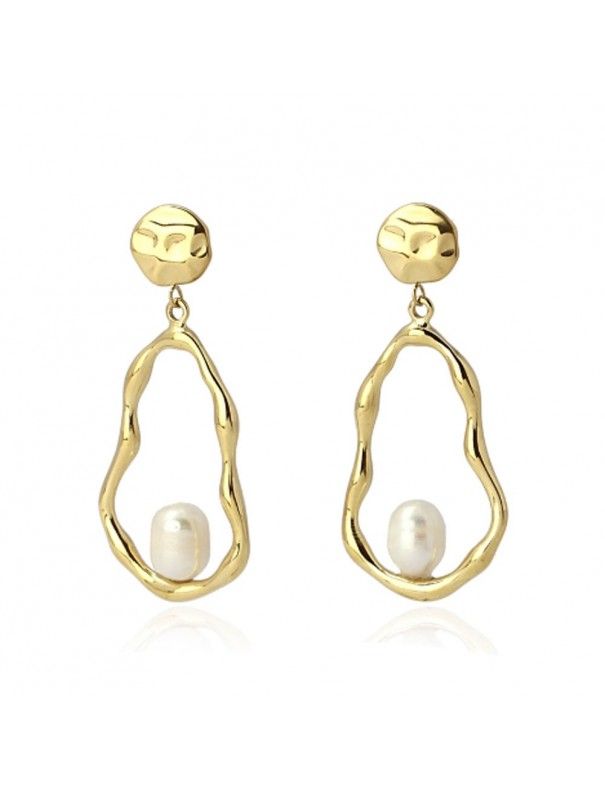 Pendientes Anartxy acero perla BPE231