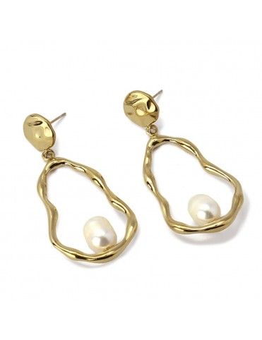 Pendientes Anartxy acero perla BPE231