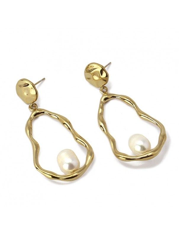 Pendientes Anartxy acero perla BPE231