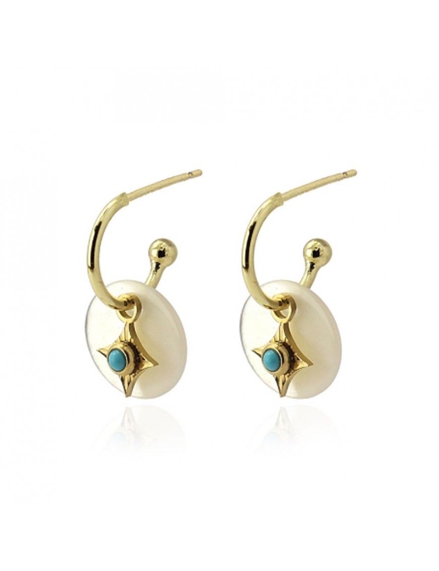 Pendientes Anartxy acero nácar BPE302D