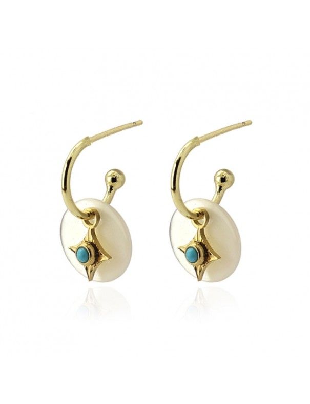 Pendientes Anartxy acero nácar BPE302D