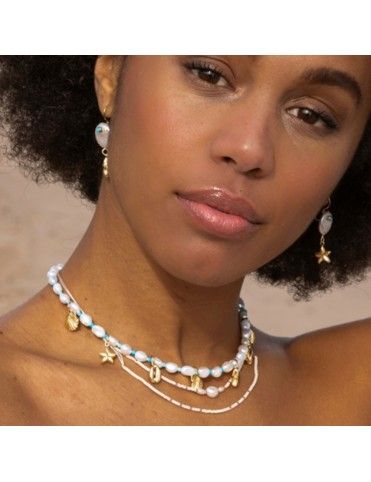 Pendientes Anartxy acero perla BPE320D