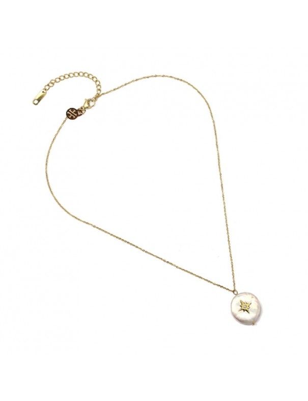 Collar Anartxy acero perla COA773