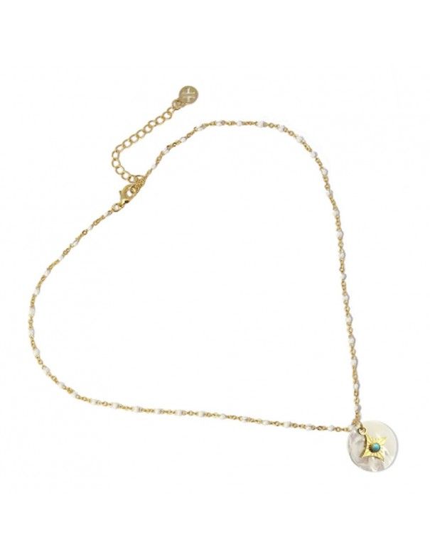 Collar Anartxy acero y nácar COA827