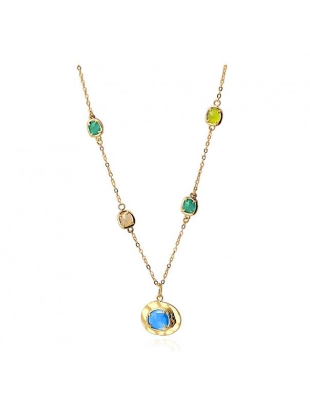 Collar Anartxy piedra ojo de gato COA859