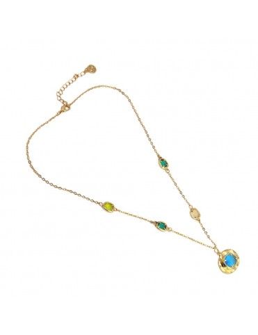 Collar Anartxy piedra ojo de gato COA859