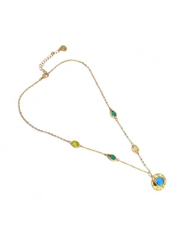 Collar Anartxy piedra ojo de gato COA859