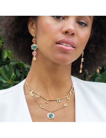 Collar Anartxy piedra ojo de gato COA859