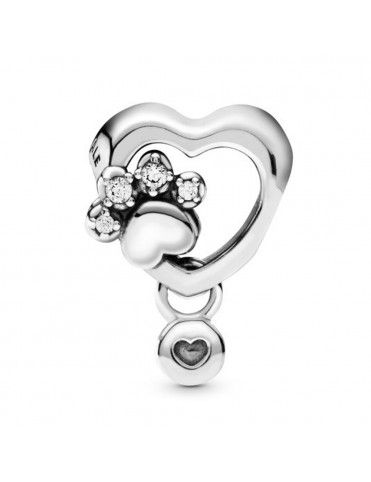 Charm Pandora Corazón y Huella 798873C01