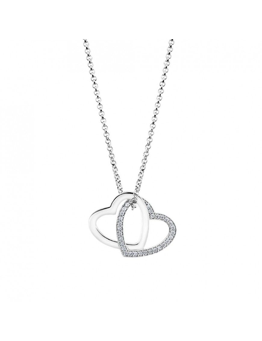 Collar Lotus Silver corazones LP1991-1/1