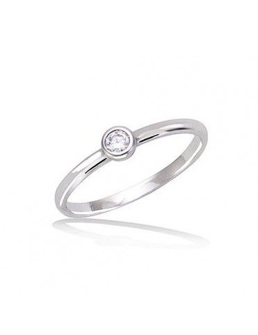 Anillo plata circonita chatón 11EW1060CZ