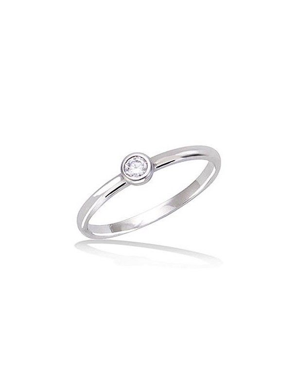 Anillo plata circonita chatón 11EW1060CZ