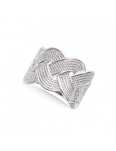 Anillo plata trenzado ancho 11EX0550