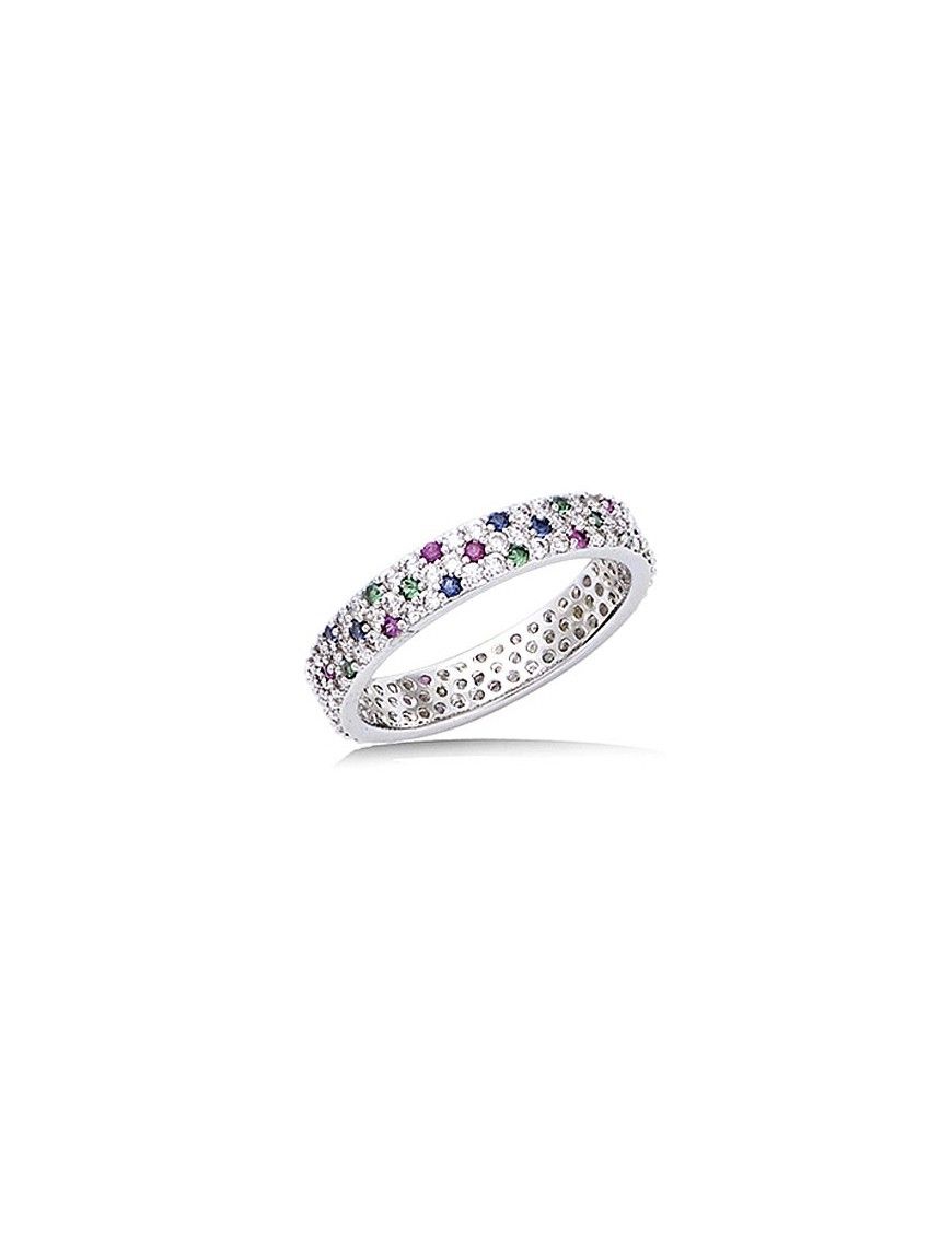 Anillo plata pavé colores 11HV0080X