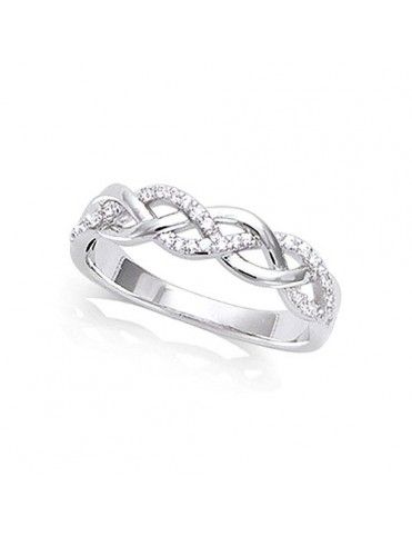 Anillo de plata trenzada 11HV0090CZ