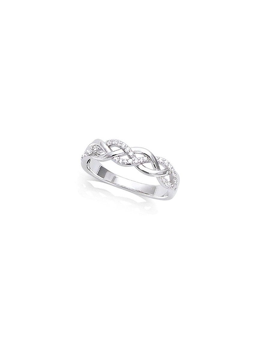 Anillo de plata trenzada 11HV0090CZ
