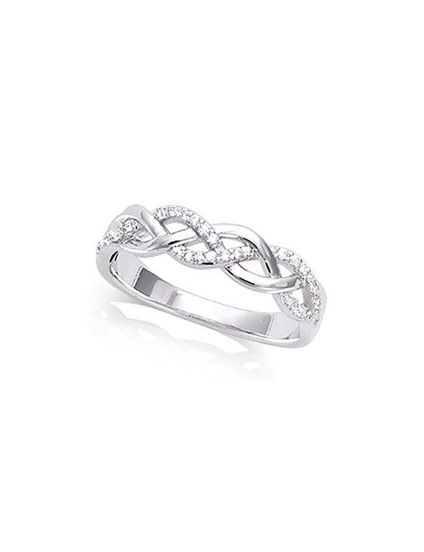 Anillo de plata trenzada 11HV0090CZ