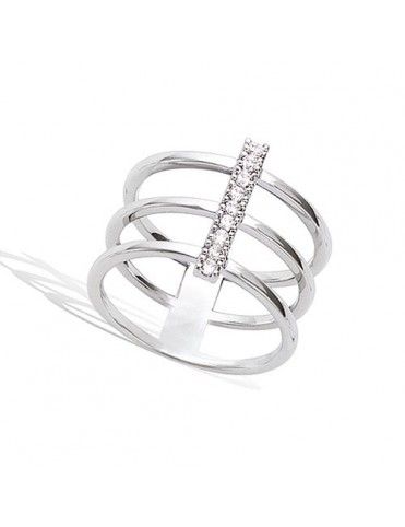 Anillo plata triple circonita 11HW0720CZ