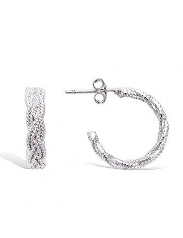 Pendientes plata trenzada 21HW0200