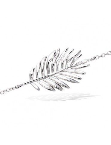 Pulsera plata hoja 31EX1040