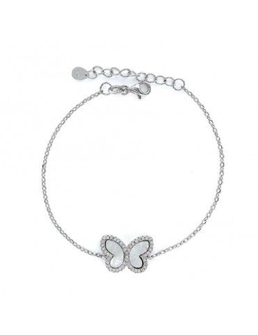 Pulsera de plata con mariposa 9100188