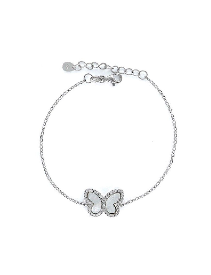 Pulsera de plata con mariposa 9100188