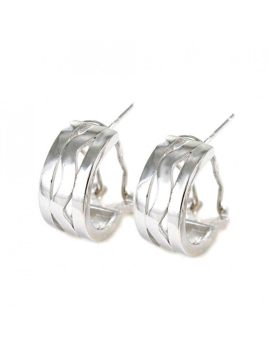 Pendientes plata diseño calado 9104391