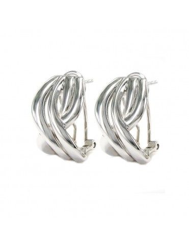Pendientes plata efecto trenzado 9104525