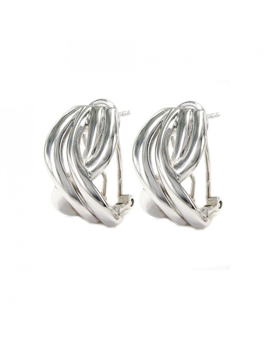 Pendientes plata efecto trenzado 9104525