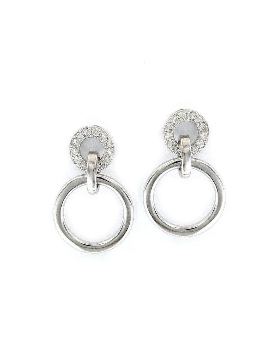 Pendientes de plata doble aro 9106849