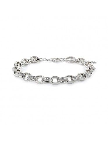 Pulsera rolo de plata y circonitas 9107210