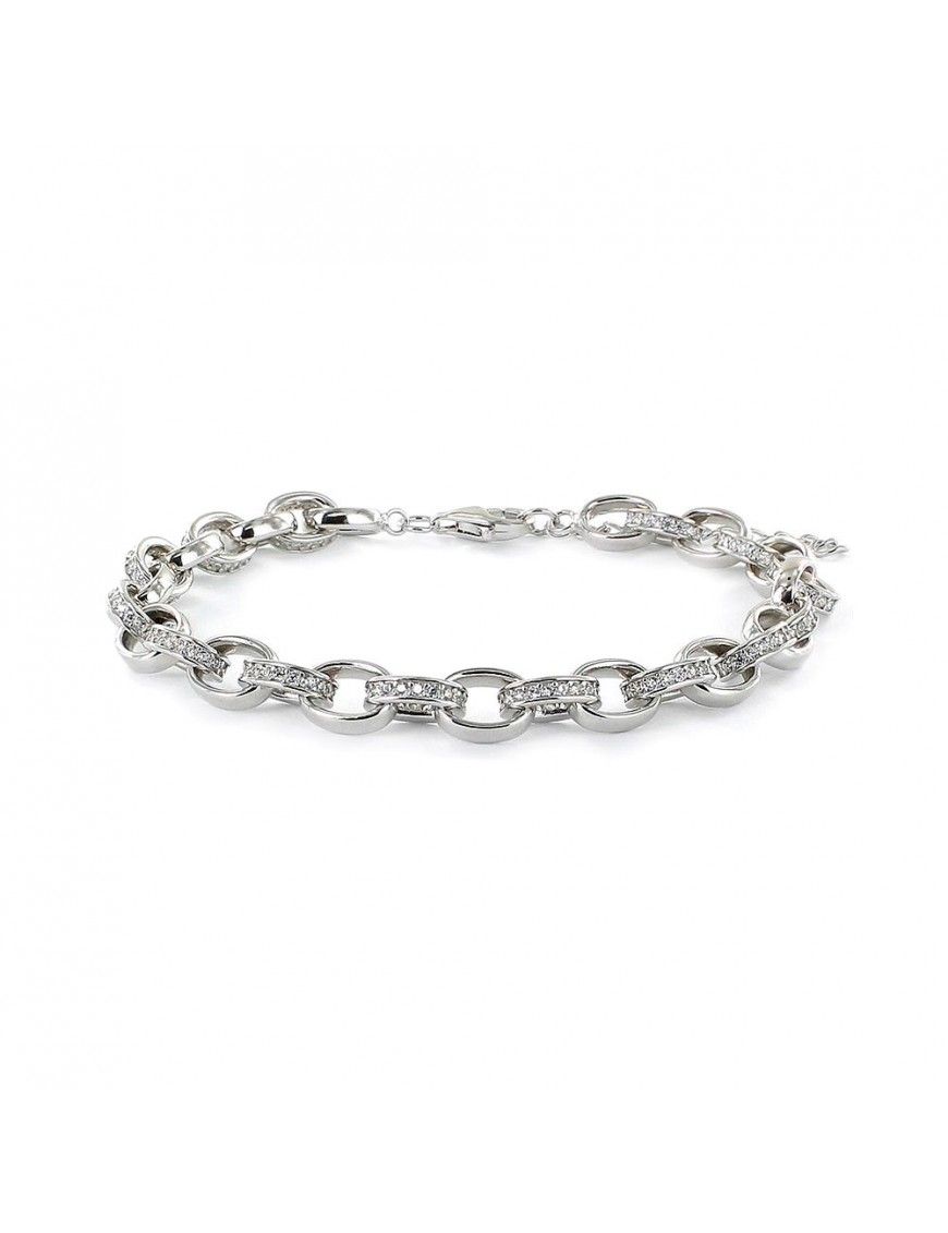 Pulsera rolo de plata y circonitas 9107210