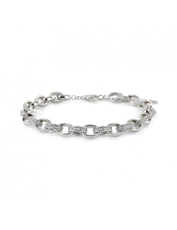 Pulsera rolo de plata y circonitas 9107210