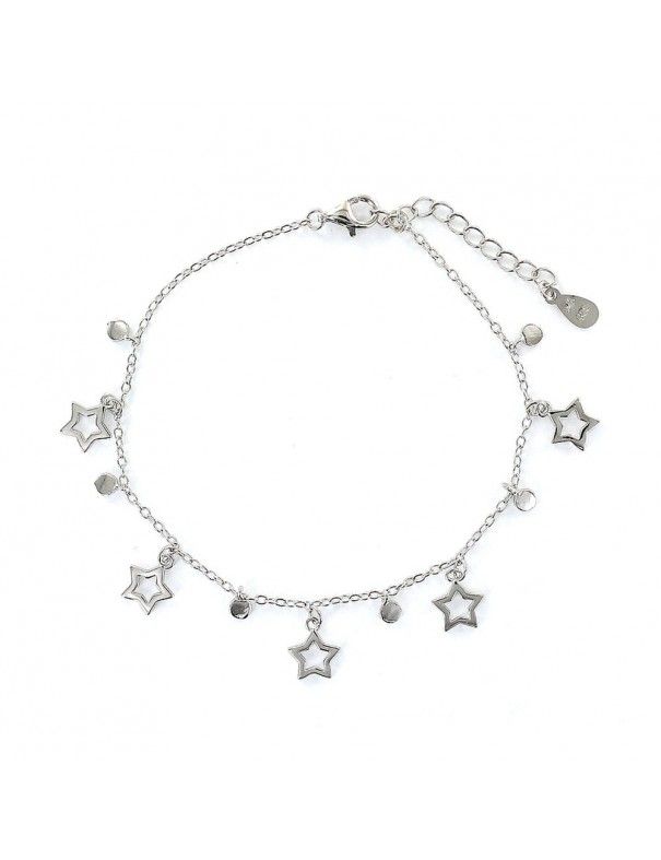 Pulsera plata estrellas 9108272