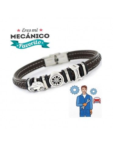 Pulsera plata y acero mecánico 9109467