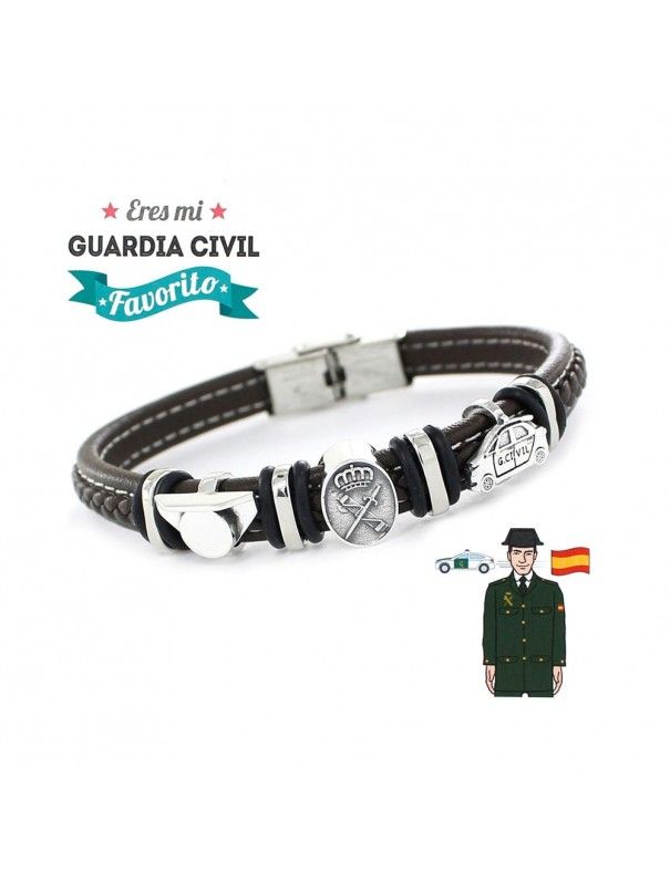 Pulsera plata y acero Guardia Civil 9109469