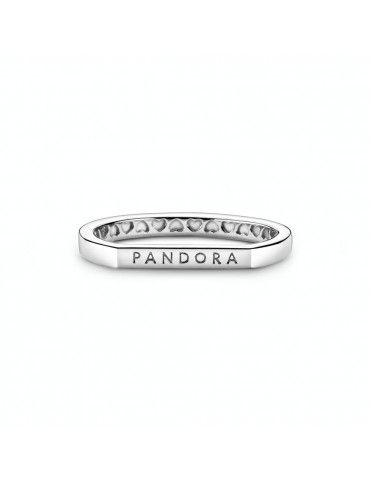 Anillo Pandora en plata de ley Barra Logo Pandora 199048C00-52