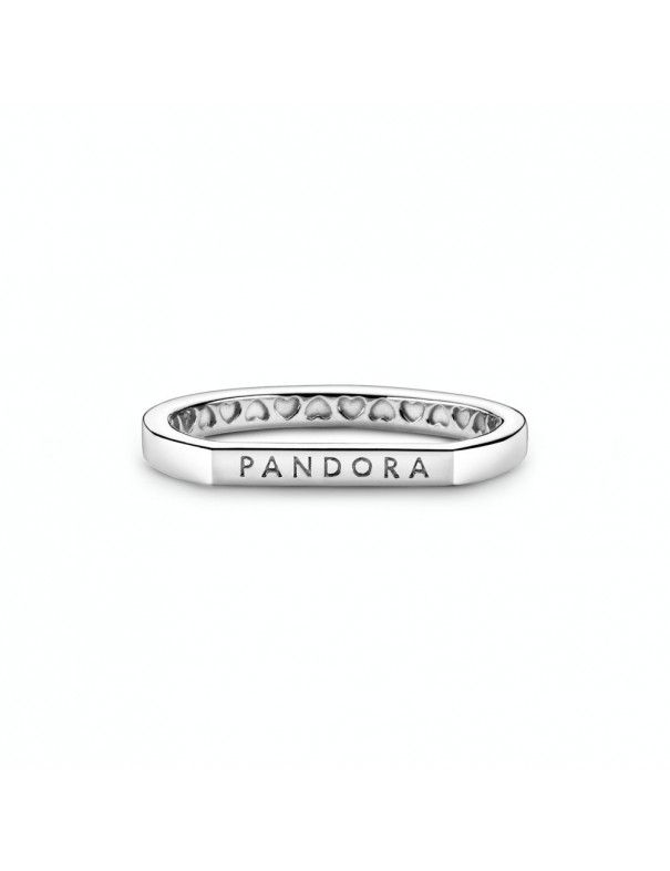Anillo Pandora en plata de ley Barra Logo Pandora 199048C00-52