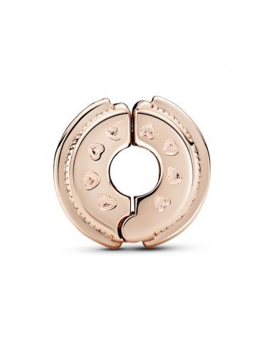 Clip Pandora Rose Logo Líneas Brillantes Pavé 789042C01