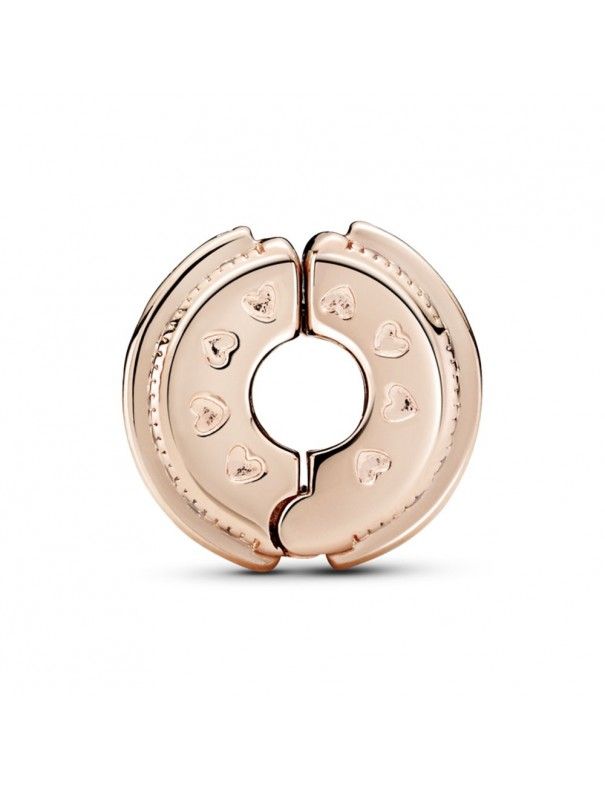 Clip Pandora Rose Logo Líneas Brillantes Pavé 789042C01